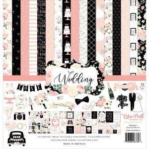 Echo Park Wedding Collection Kit 12"x12" Paper Stickers Made in USA Scrapbooking
